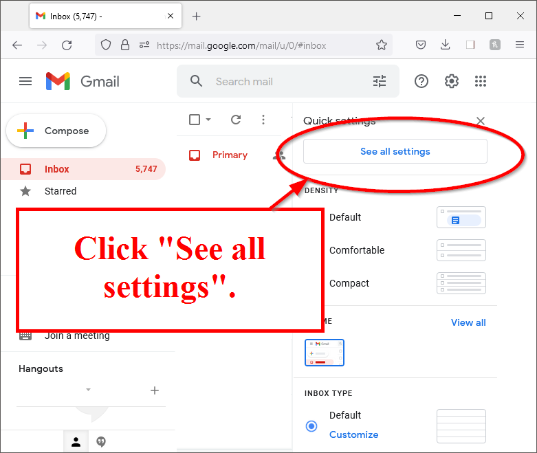 Click "See all settings" button.