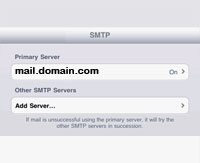 Fill "Primary Server" field with your SMTP server name (this will be provided by your email host provider).