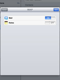 Ensure "Mail" option is "ON".