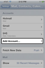 Select "Add Account...".
