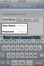 Fill "Host Name" field with your incoming mail server name (this will be provided by your email host provider).