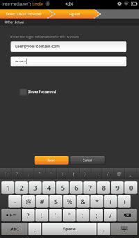 Enter your email address that you are adding. Enter the password for the email address you are adding.