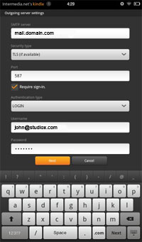 Fill "Give this account a name" field with the email address you are adding. Fill the "Your name" field with your first and last name. Select "Done".