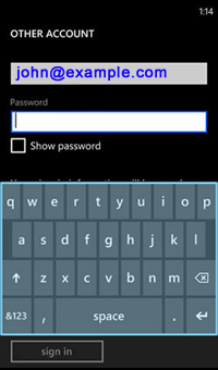 Fill "Password" field with the password of the email address you are adding.