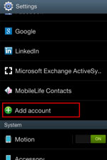 Select "Add account".
