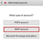 Select "IMAP account".